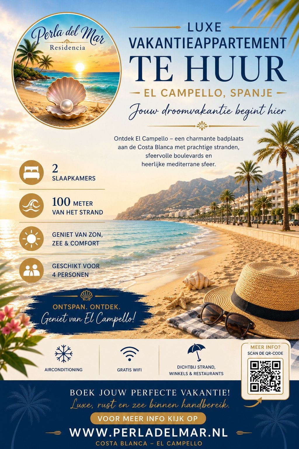 ️ Appartement El Campello 2 Slaapkamers Dicht bij Strand, Dorp, 2 slaapkamers, Costa Blanca, Appartement