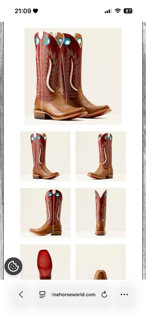 Ariat western laarsen, Kleding | Dames, Schoenen, Hoge laarzen, Bruin, Ophalen of Verzenden, Zo goed als nieuw