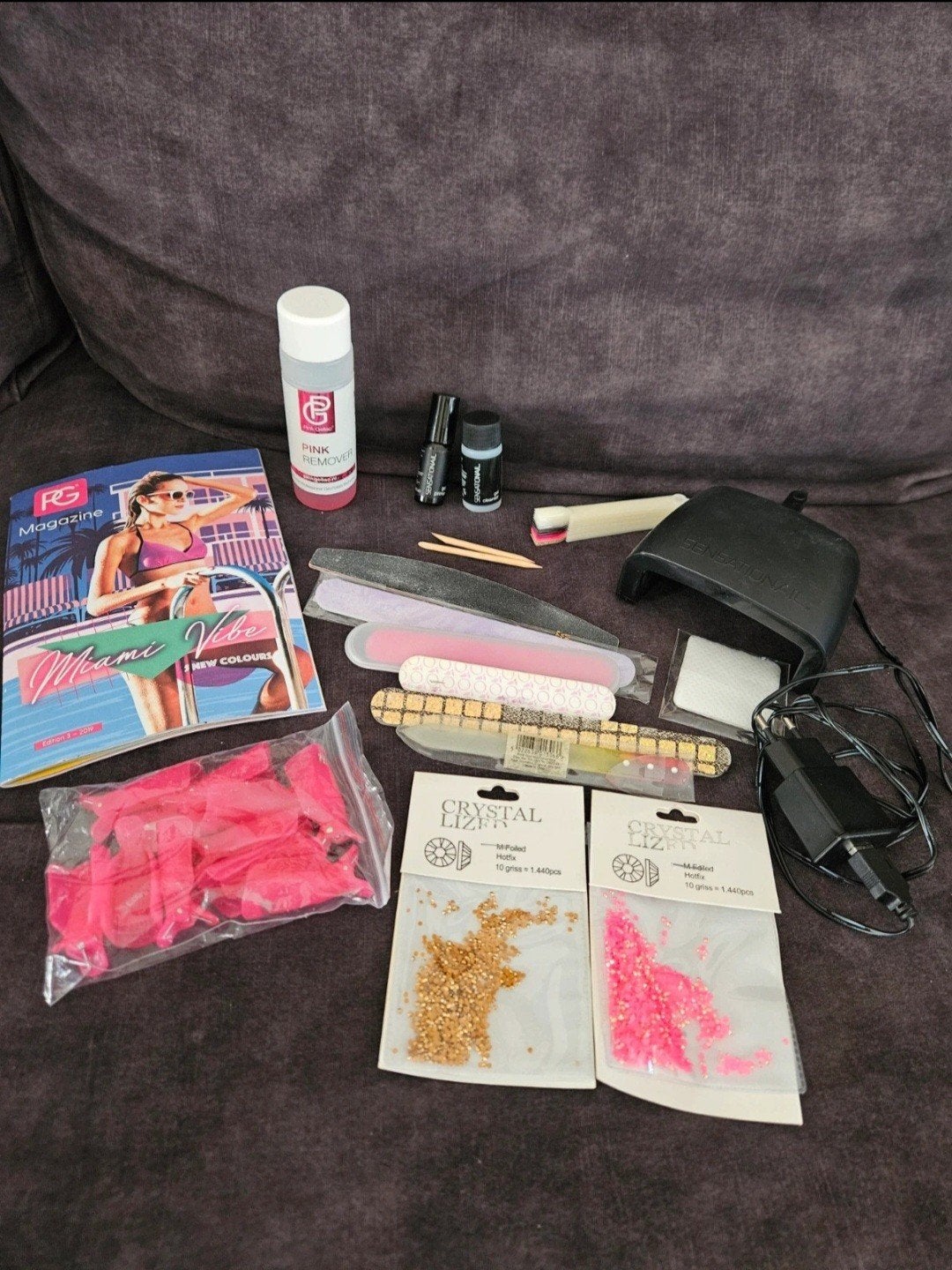 Nagelset voor gellak LED lamp Sensationail, Zwart, Ophalen of Verzenden, Zo goed als nieuw, Handen en Nagels
