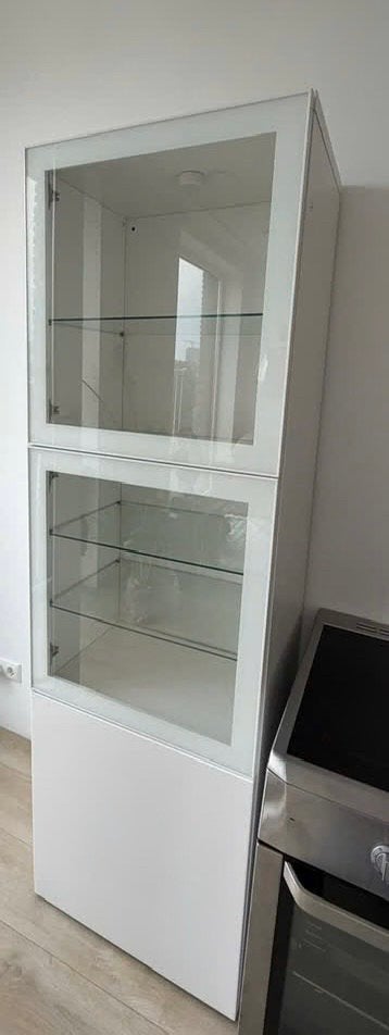 IKEA Kast met glazen deuren, 60x42x193, Ophalen, Gebruikt, 50 tot 100 cm, 150 tot 200 cm