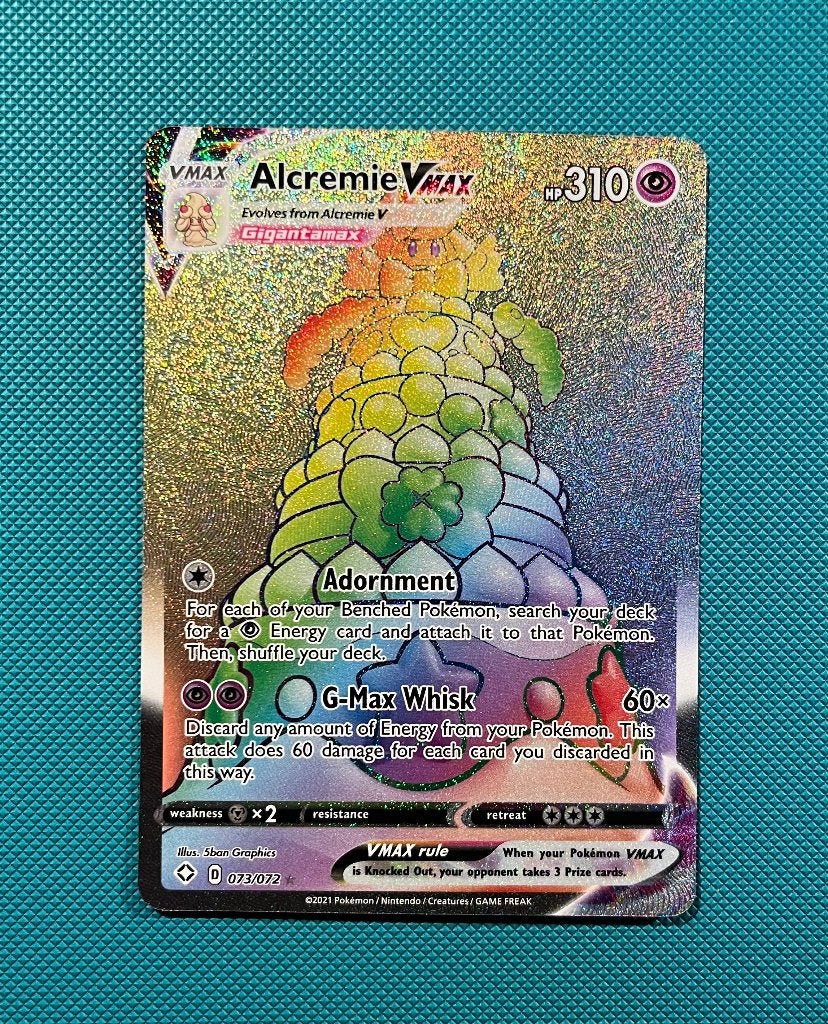 Alcremie VMAX (SHF 73), Hobby en Vrije tijd, Verzamelkaartspellen | Pokémon, Ophalen of Verzenden, Zo goed als nieuw, Losse kaart
