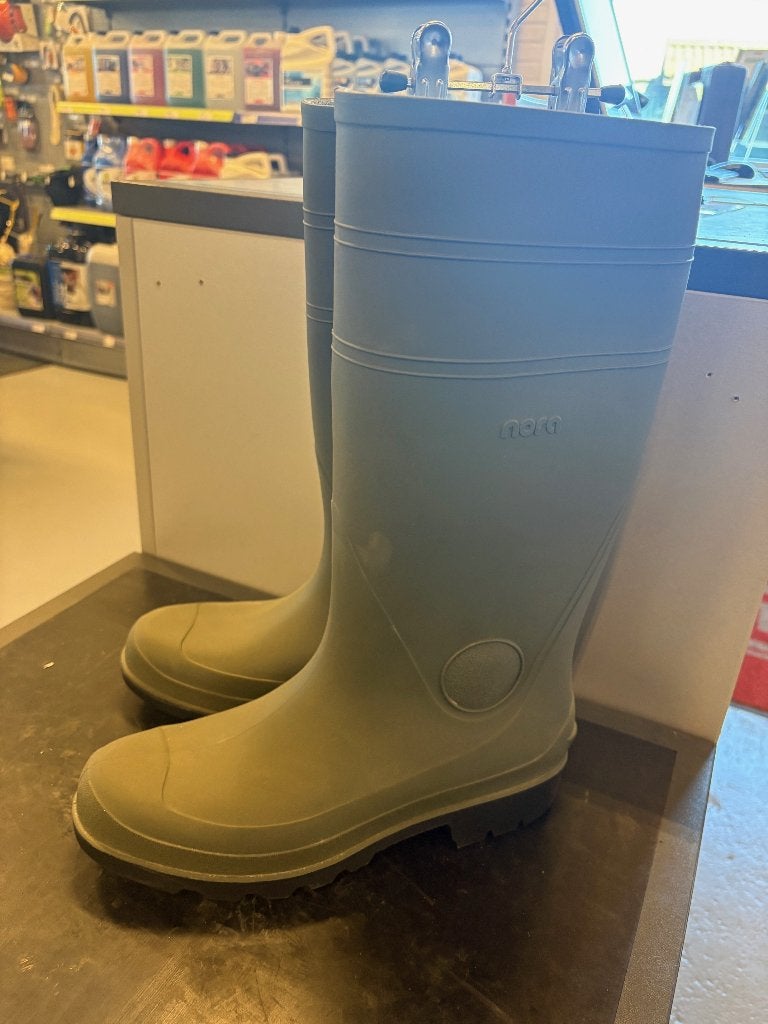 Nora spirale Como PVC groen maat 44 + 45, nieuw!, Hoge laarzen, Mertstraat 5, Nieuw, Verkoop@teeuwentuinmachines.nl