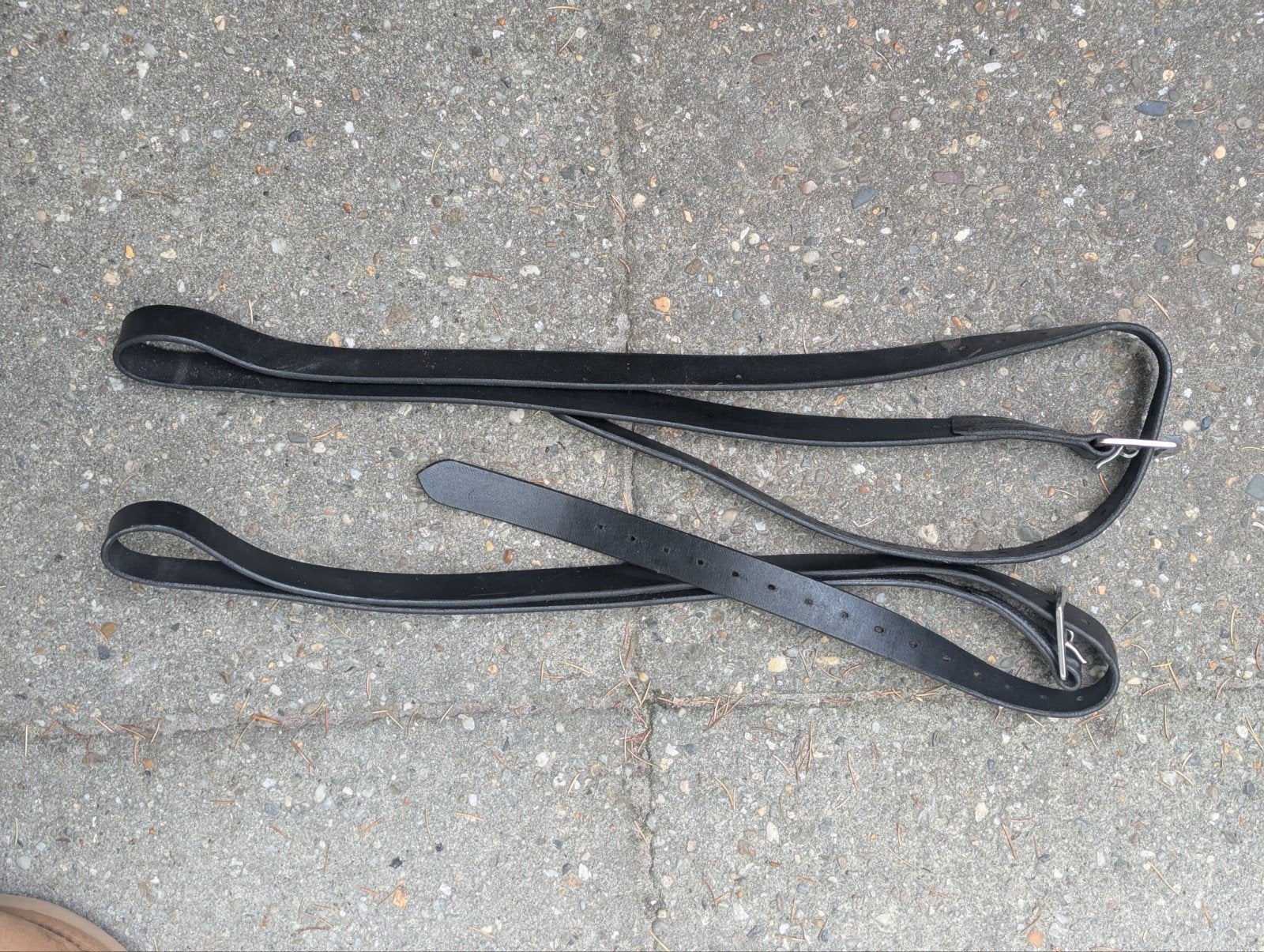 Set leren beugelriemen, Dieren en Toebehoren, Ophalen of Verzenden, Gebruikt, Recreatie