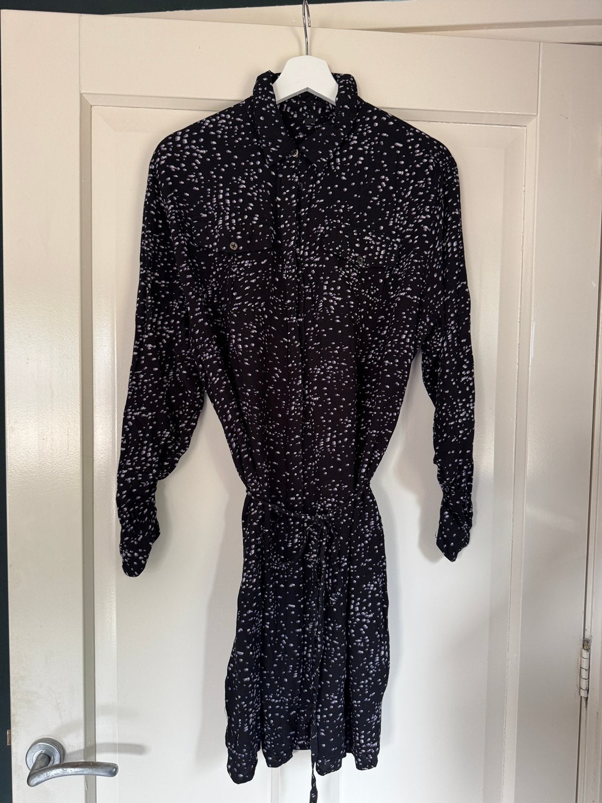 Blousejurk paars/zwart maat xxl shoeby, Ophalen of Verzenden, Gedragen, Maat 46/48 (XL) of groter, Onder de knie