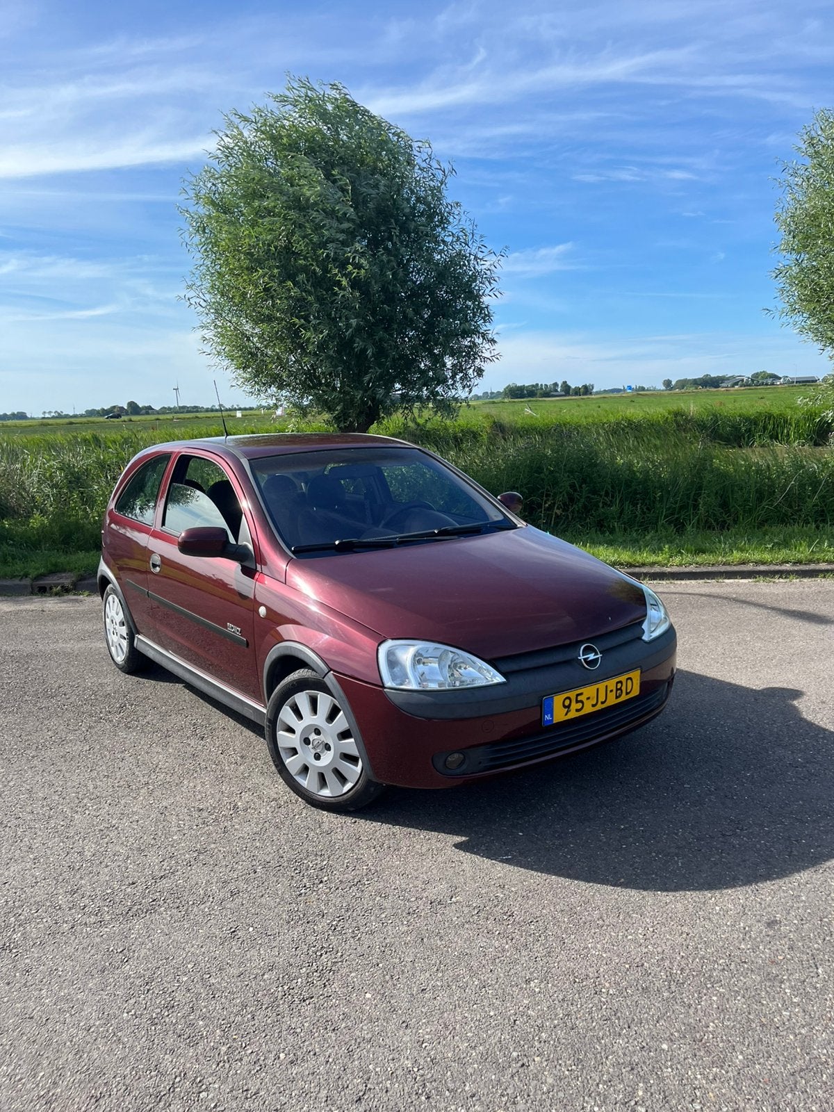 Opel Corsa 1.2 16V 3D 2002 Rood, Auto's, Voorwielaandrijving, 74 pk, 31 €/maand, Origineel Nederlands