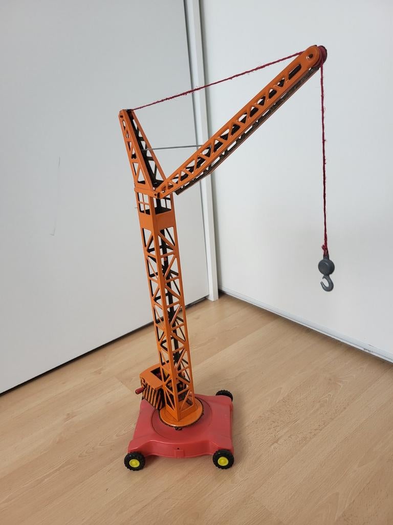 Oude, goed werkende hijskraan - Blik en kunststof, Ophalen of Verzenden, Gebruikt
