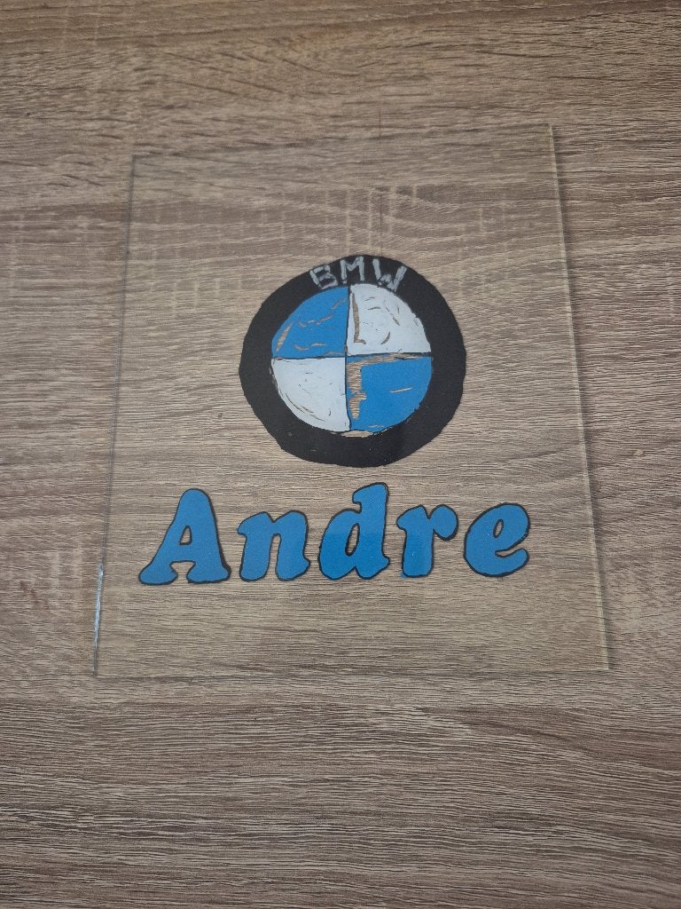 Glas Schilderij Andre  2020 Cm, Ophalen, Minder dan 50 cm, Zo goed als nieuw, Schilderij