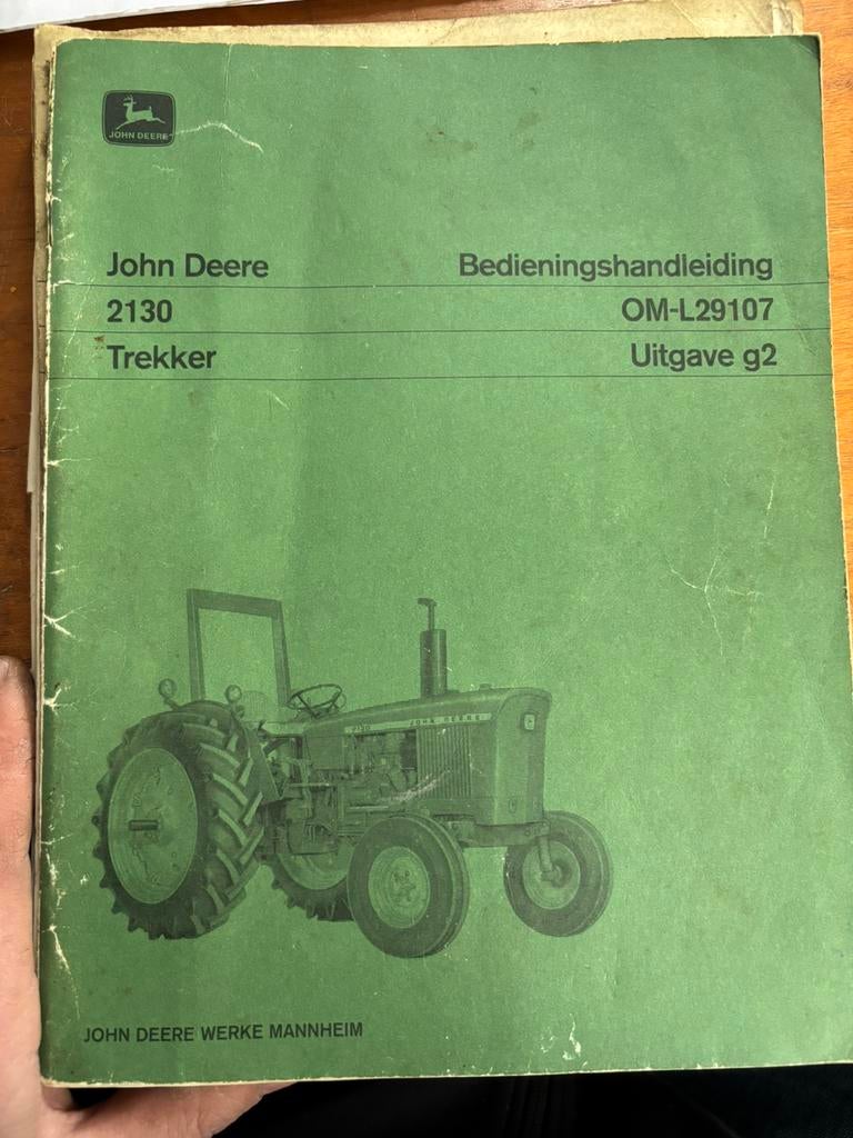 John deere 2130 handleiding Nederlands, Ophalen of Verzenden, Gelezen