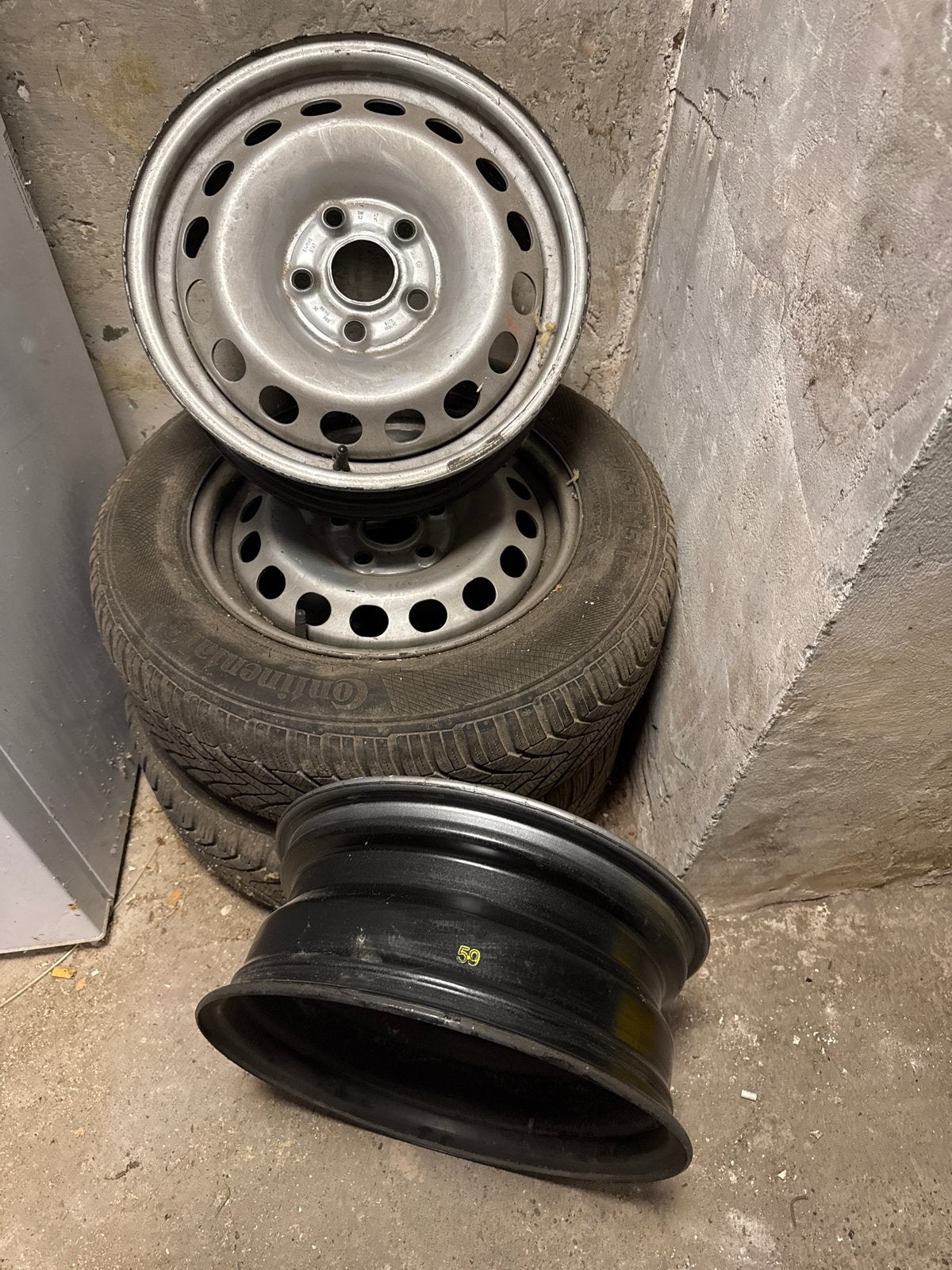 4 Stalen velgen 15 inch, Ophalen, Gebruikt, 15 inch, Winterbanden