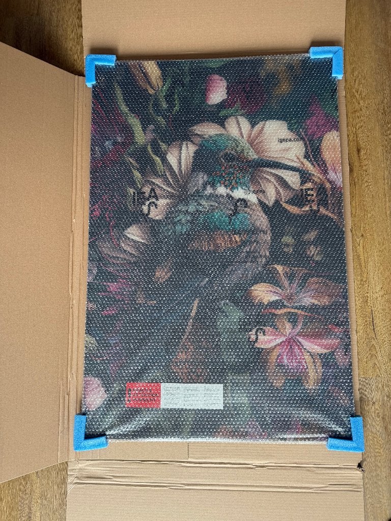 The Art of Interior - The Hummingbird schilderij 80 x 120cm, Ophalen, Print, Dieren, Overige ondergronden