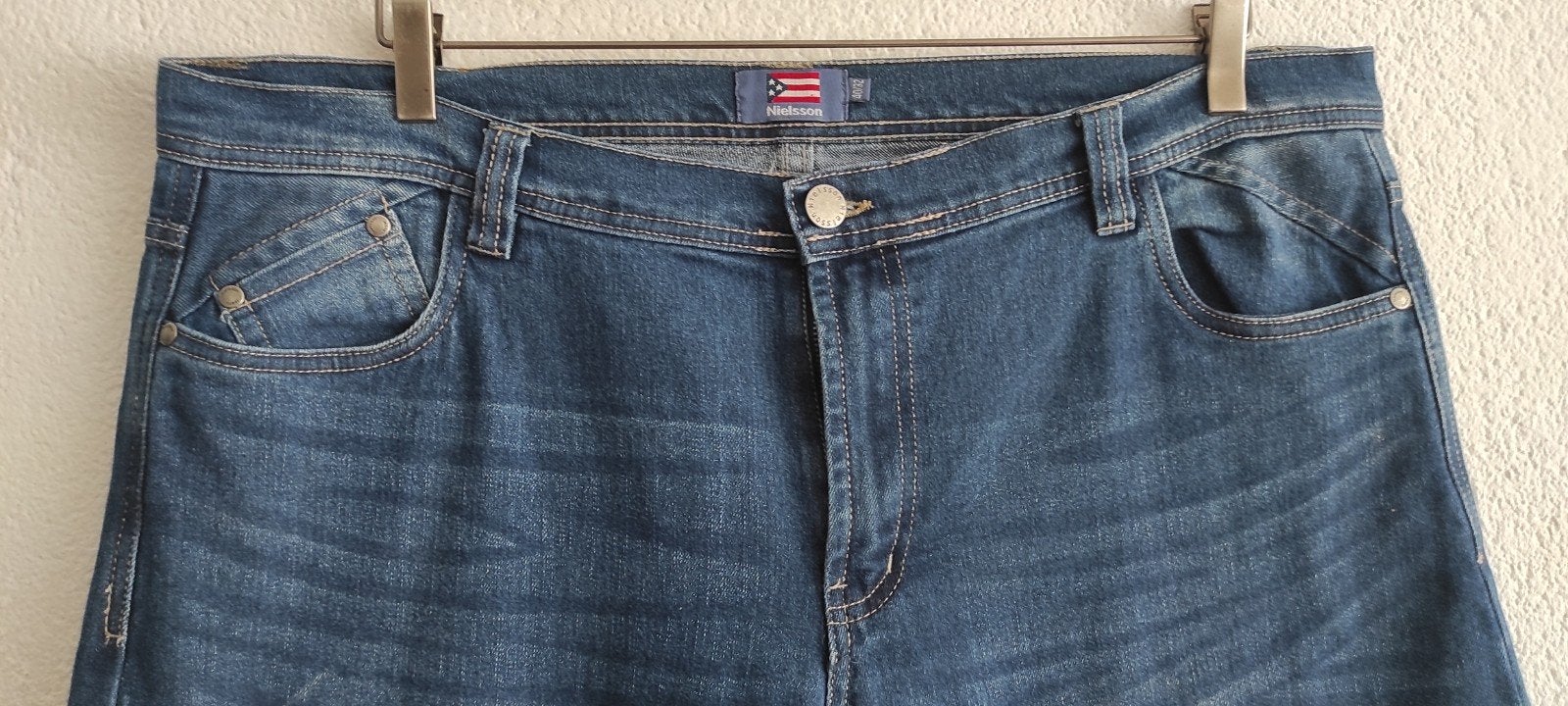 Melsson spijkerbroek - Maat W40/L32, Melsson, Blauw, Nieuw, Ophalen of Verzenden