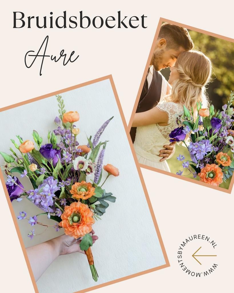 Bruidsboeket van zijden bloemen - te huur, Ophalen of Verzenden, Nieuw