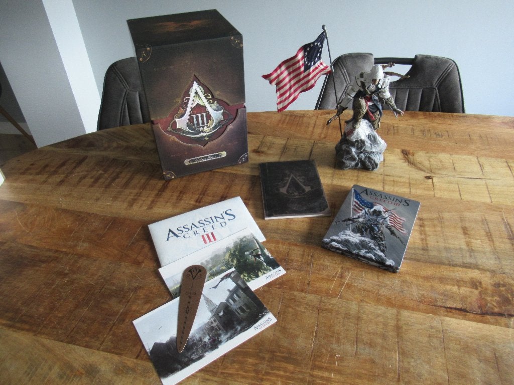 Assassin's Creed 3 freedom edition Box met Connor standbeeld, Avontuur en Actie, Vanaf 18 jaar, 1 speler, Ophalen of Verzenden