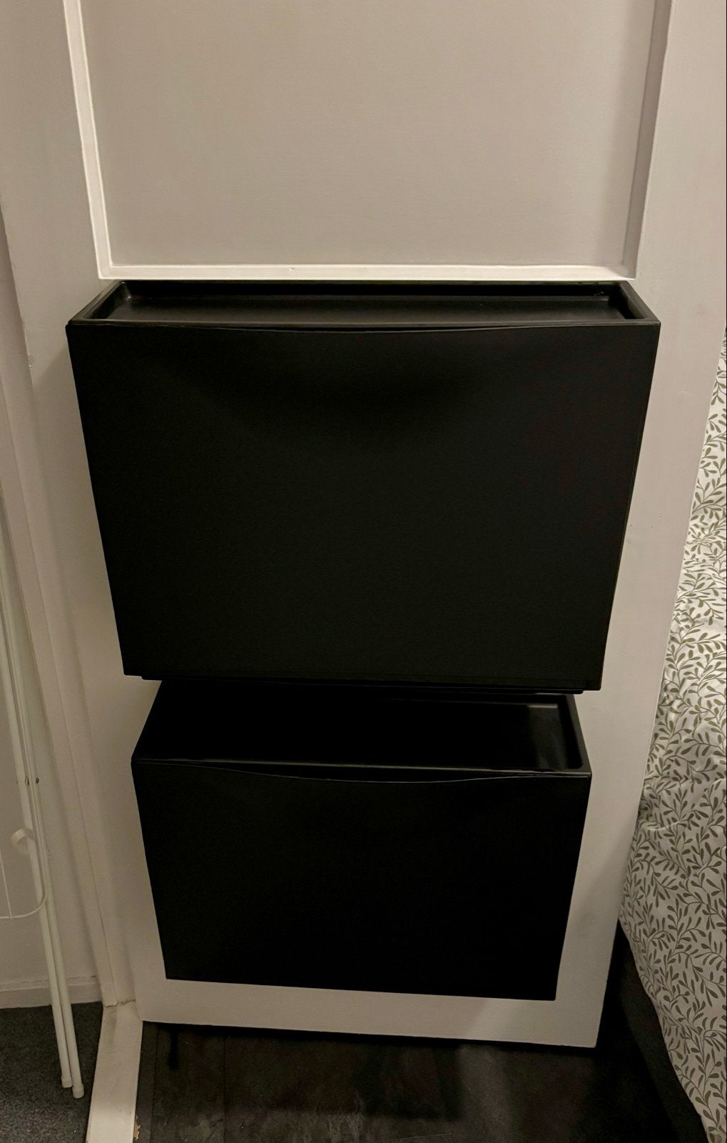 IKEA TRONES Schoenenkast/Opberger Zwart (2 stuks), Ophalen, Zo goed als nieuw