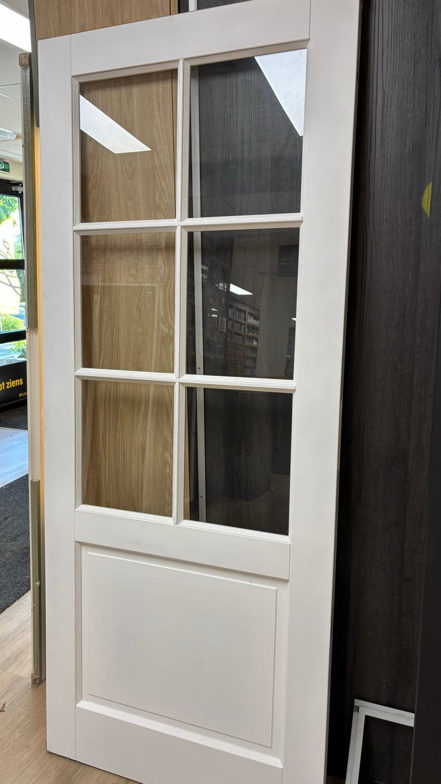Cando paneeldeur incl. Voorgglas, stomp 83x201.5, Ophalen, Binnendeur, Nieuw, Glas