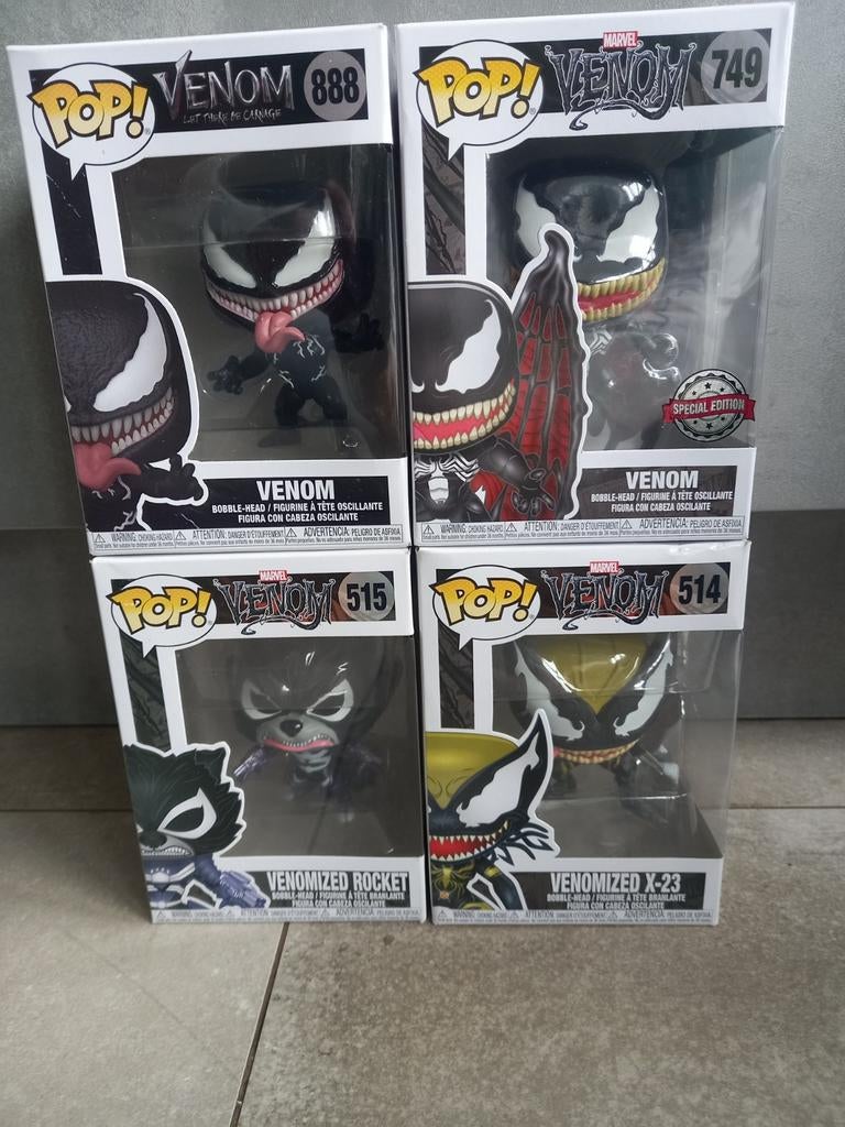 Funko pop Marvel Venom/ Venomized Rocket & Wolverine x 23, Ophalen of Verzenden, Nieuw