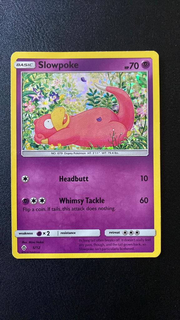 Pokemon slowpoke 5/12 holo mcdonalds 2018, Ophalen of Verzenden, Gebruikt, Losse kaart