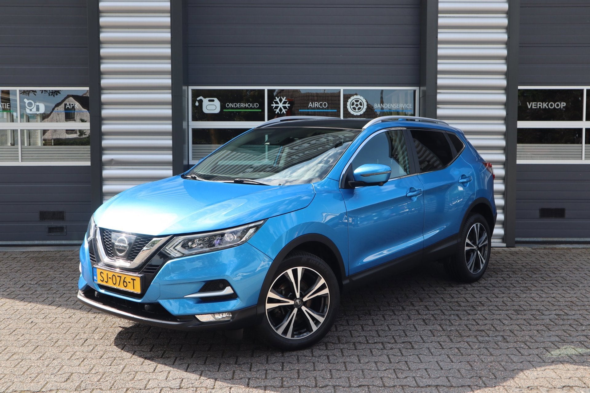 Nissan Qashqai 1.2 Tekna |navi|, Auto's, Gebruikt, Euro 6, 4 cilinders, Blauw