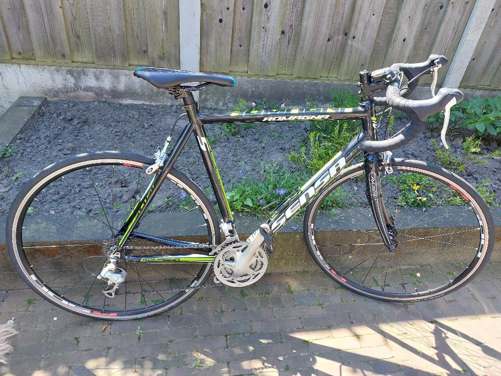 Sensa Romagna Shimano racefiets, 28 inch, Gebruikt, Velgrem, Aluminium