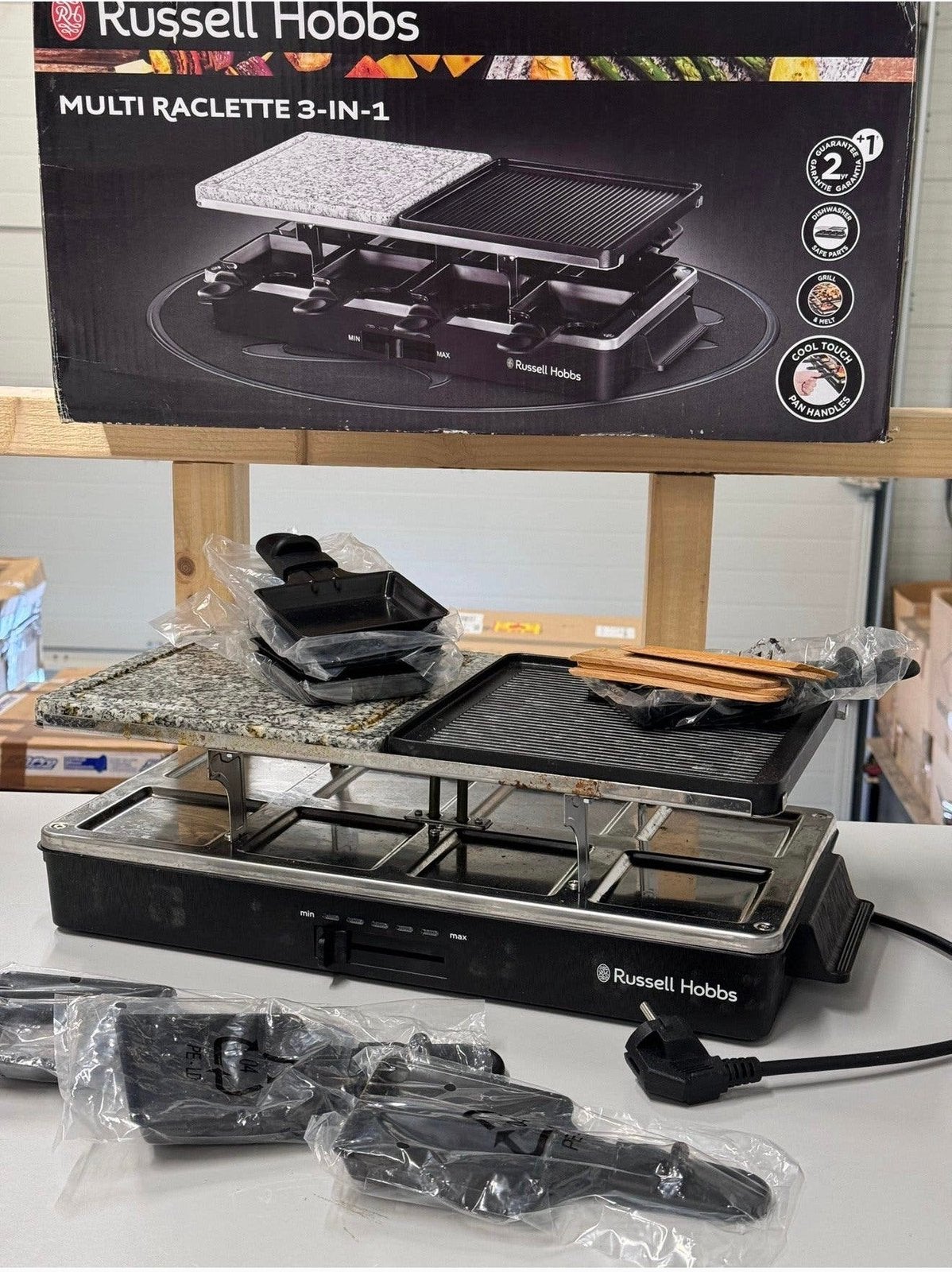 Russell Hobbs Multi Raclette 3-in-1 8 personen gourmetstel, 8 personen of meer, P, P, P