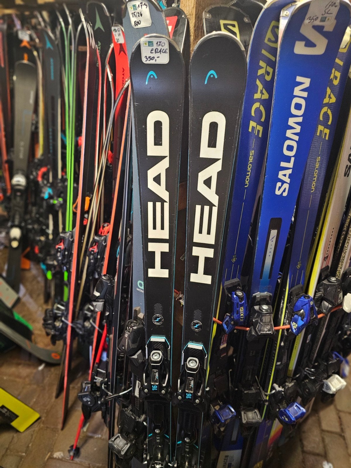 170cm HEAD E-RACE WORLDCUP REBELS RACE PLATEN DIN16, Sport en Fitness, 160 tot 180 cm, Ophalen of Verzenden, Zo goed als nieuw