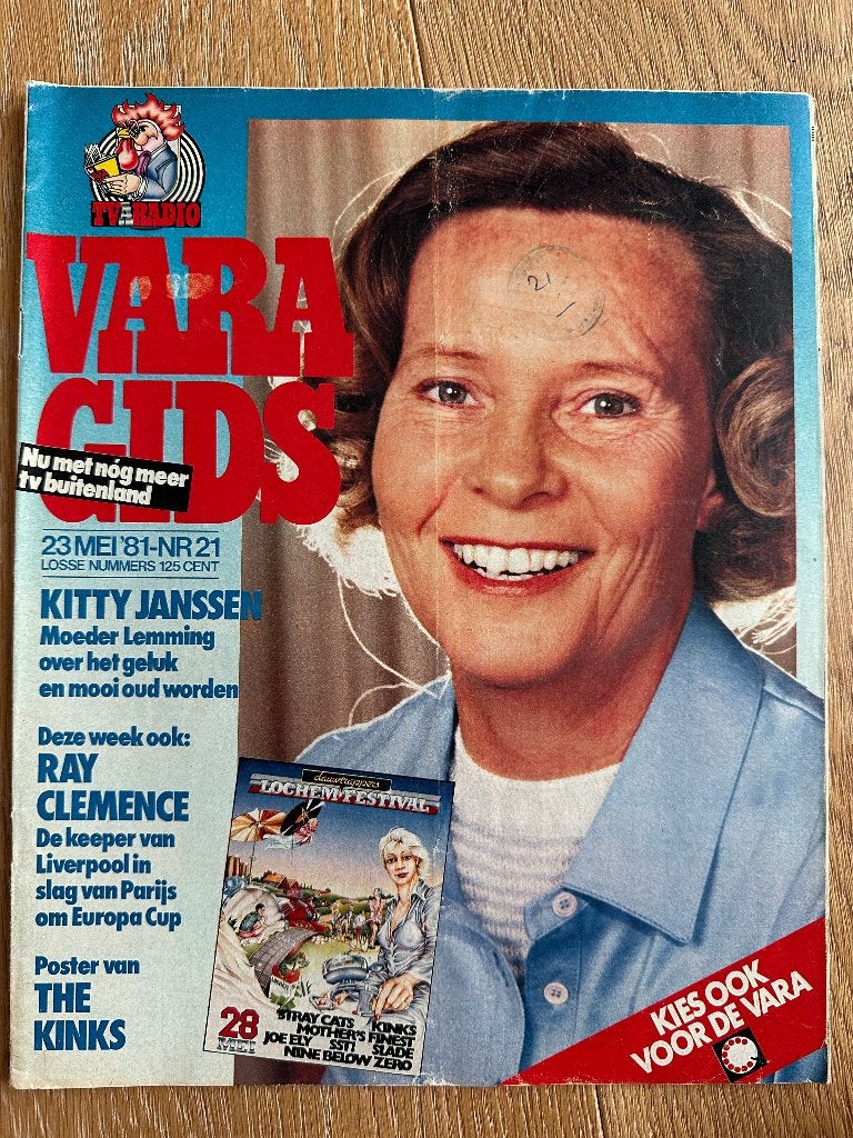VARA Gids 23 mei 1981, met Kitty Janssen, The Kinks, Ophalen of Verzenden, Gelezen, Muziek, Film of Tv