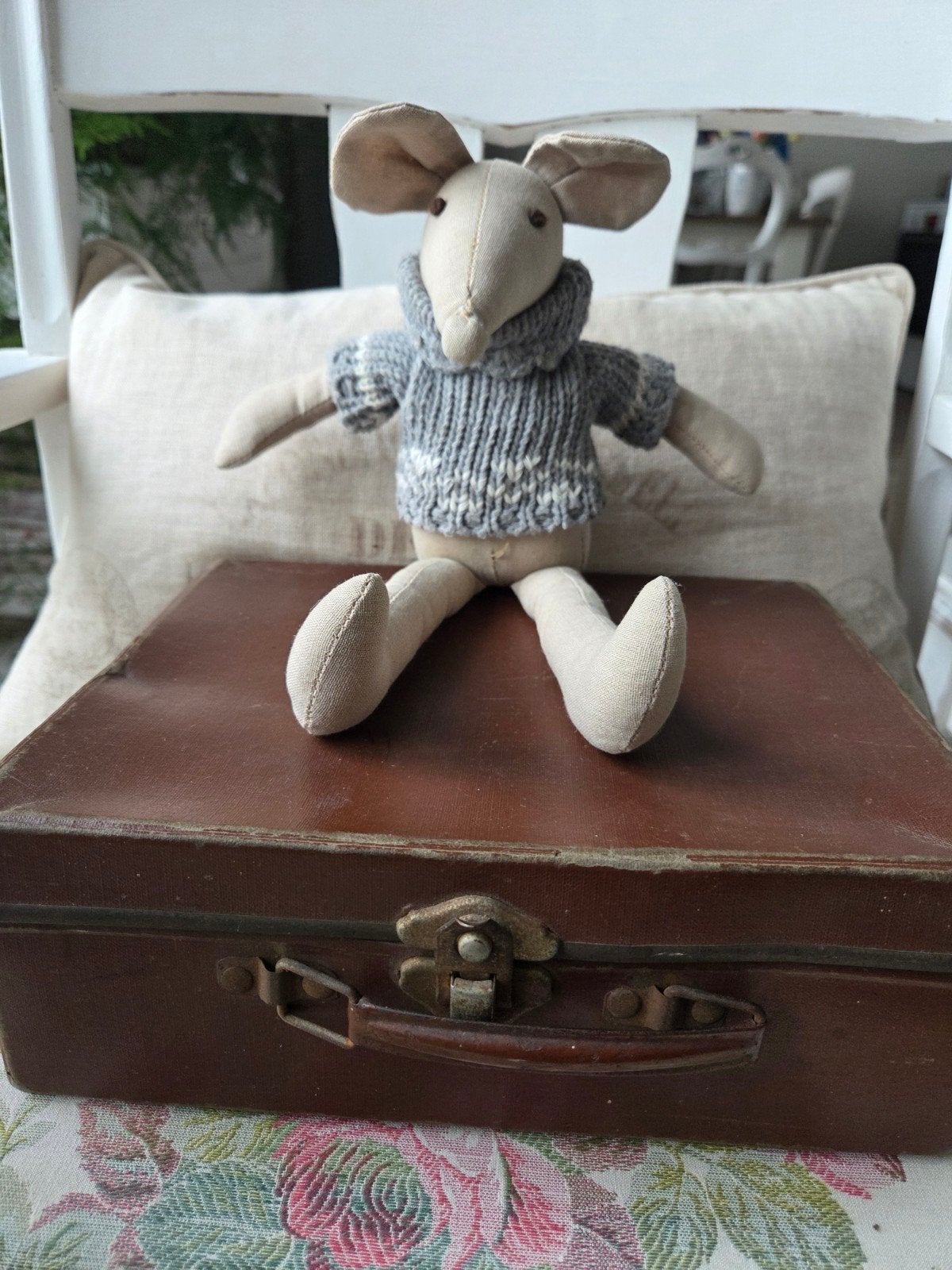 Oud klein kinder koffertje, Antiek en Kunst, Curiosa en Brocante, Ophalen of Verzenden