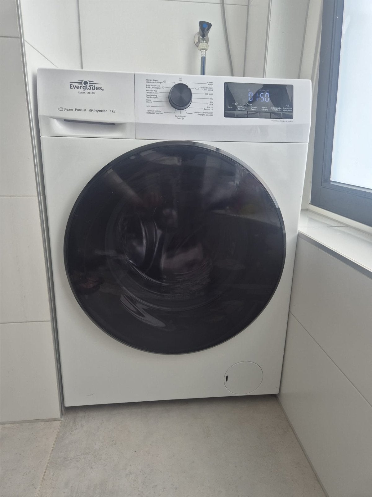 MOET NU WEG- Everglades Wasmachine 7KG EVWM71401AW, Witgoed en Apparatuur, Wasmachines, 8 tot 10 kg, Ophalen of Verzenden, Zo goed als nieuw