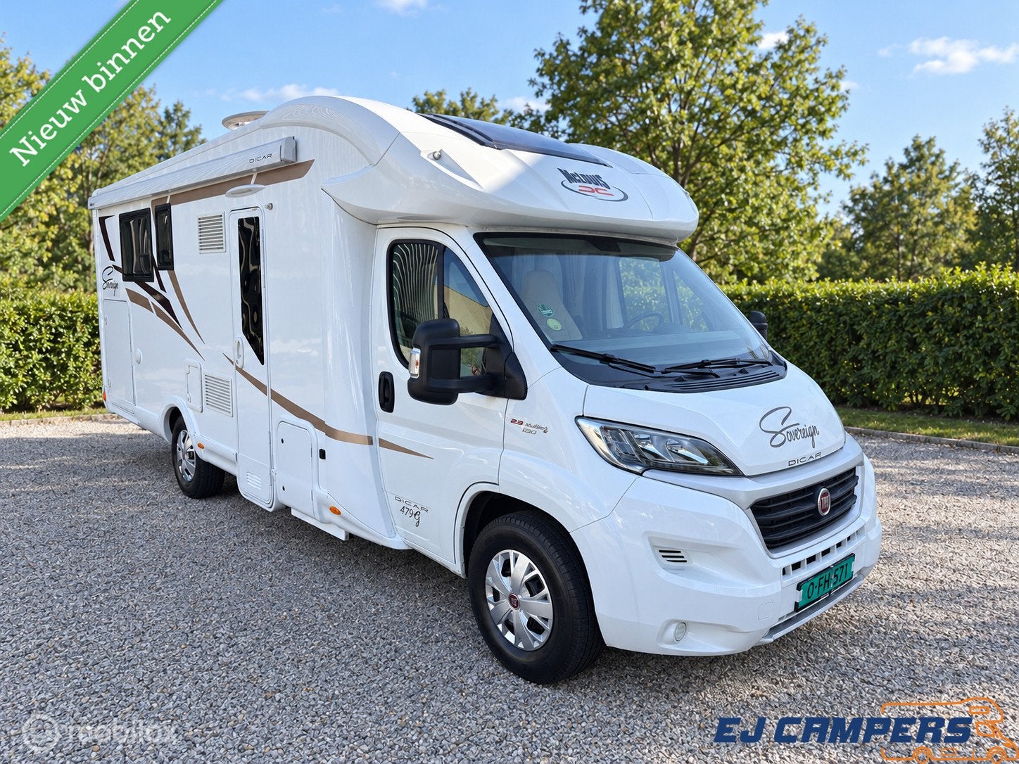 Fiat Mclouis Sovereign 479G / Queensbed!, Caravans en Kamperen, Ringverwarming, 7 tot 8 meter, Bedrijf, Dakluik