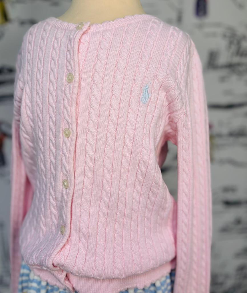 Ralph Lauren lichtroze vestje met minikabels maat 7, Trui of Vest, Ralph Lauren, Ralph Lauren EU, Verzenden