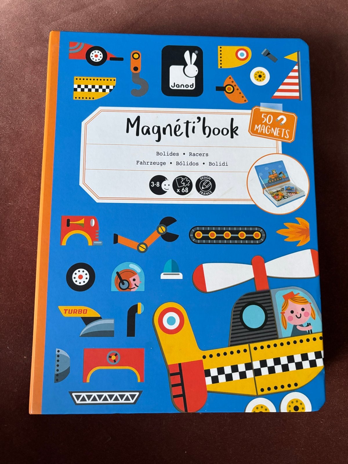 Janod Magneti'book Voertuigen Magneetboek, Ophalen of Verzenden, Zo goed als nieuw, Knutselen