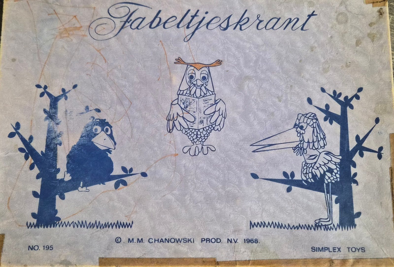 Vintage Fabeltjeskrant Houten Legpuzzel Gebroeders Bever, Gebruikt, 10 tot 50 stukjes, Ophalen of Verzenden, Van hout