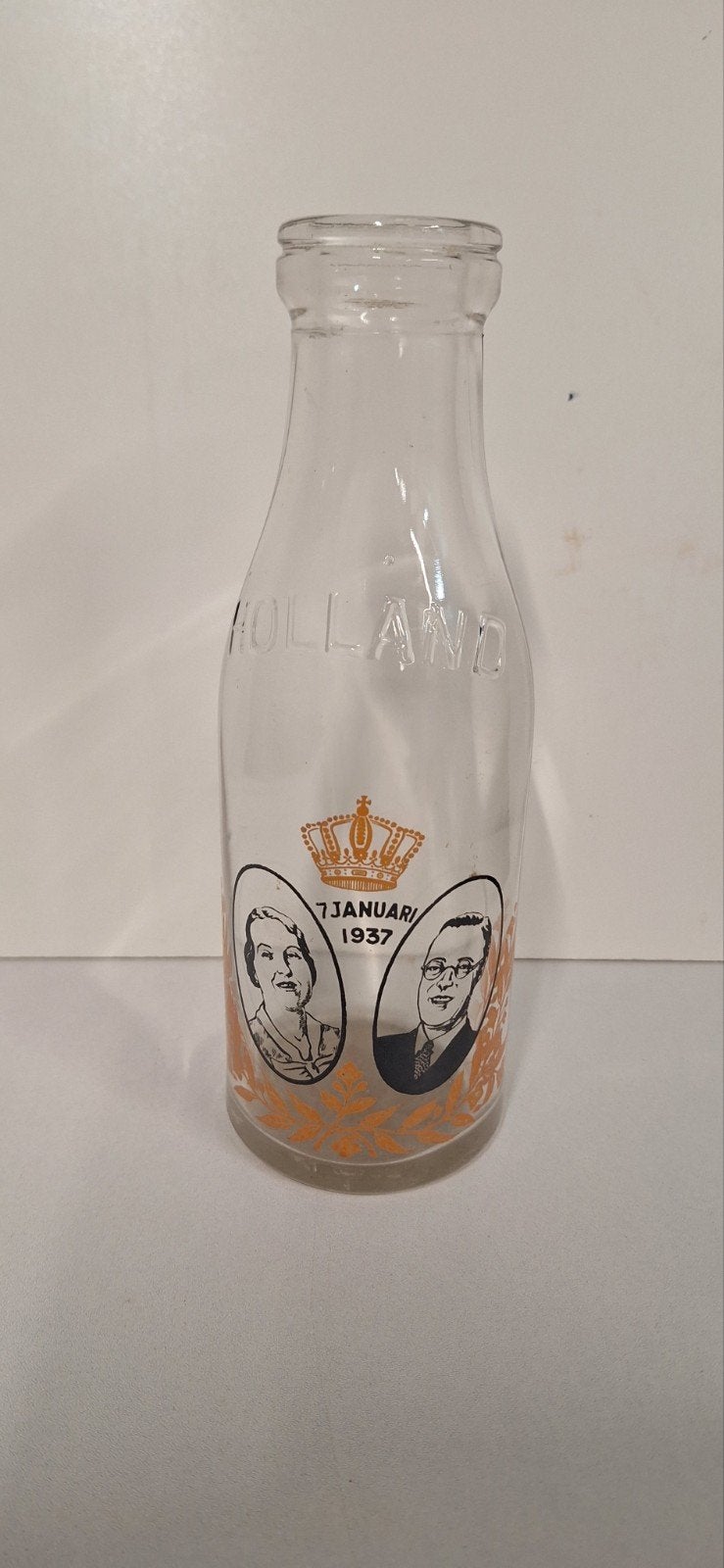 Vintage Holland Melkfles 1937 Juliana & Bernhard, Antiek en Kunst, Verzenden