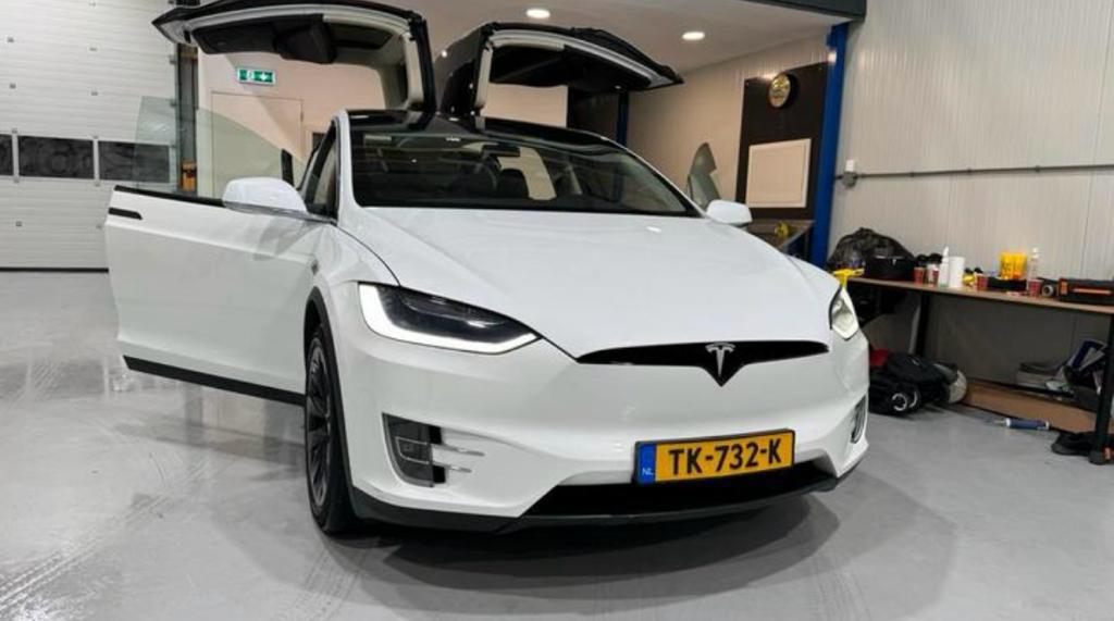Tesla Model X 100D 2018 Wit| Stoel+Stuurve| Vol-Leder | Pano, Automaat, Model X, 2433 kg, 137 €/maand