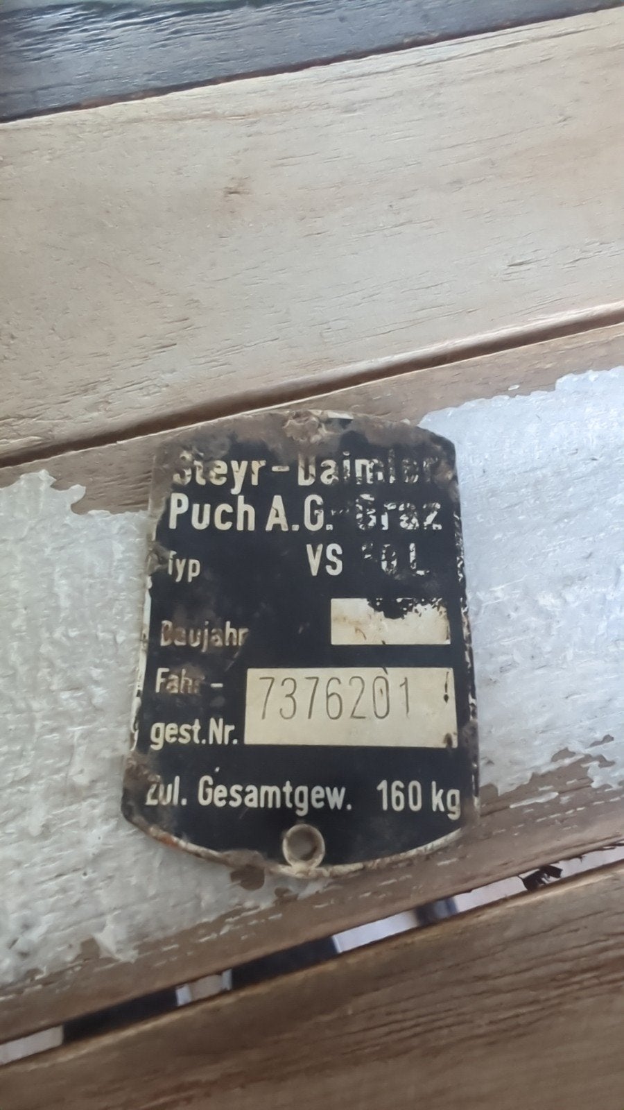 Puch VS50L typeplaatje, Ophalen of Verzenden, Gebruikt, Overige modellen