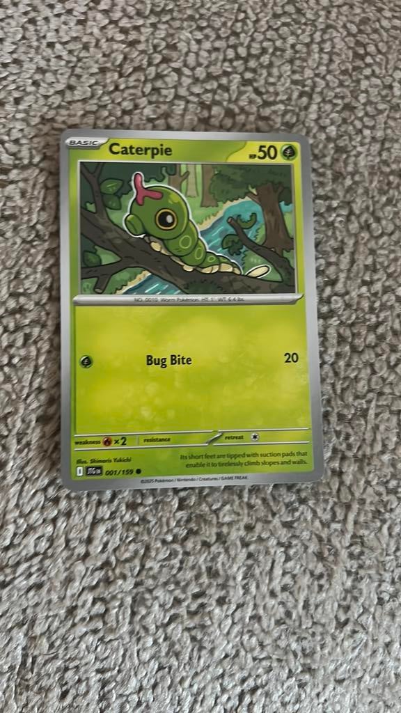 Caterpie pokemon kaart, Ophalen of Verzenden, Zo goed als nieuw