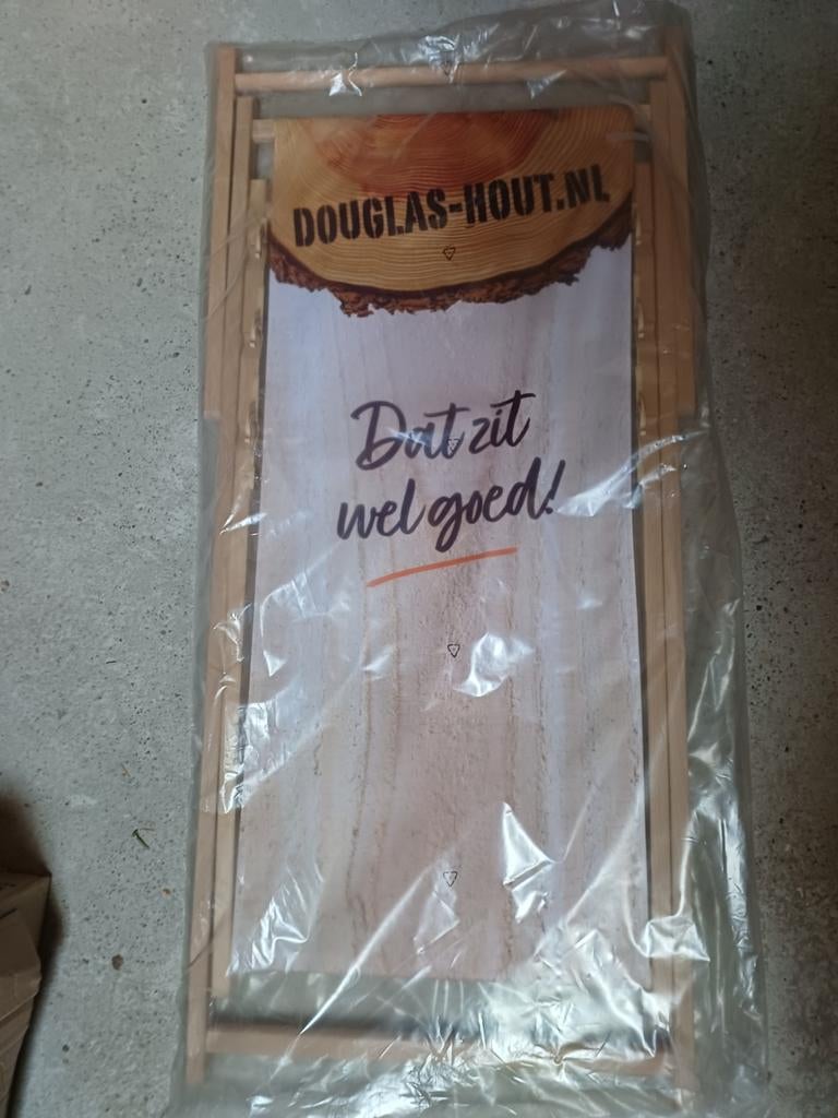 Nieuwe strandstoel van hout met stof, Ophalen, Nieuw, Hout, Verstelbaar
