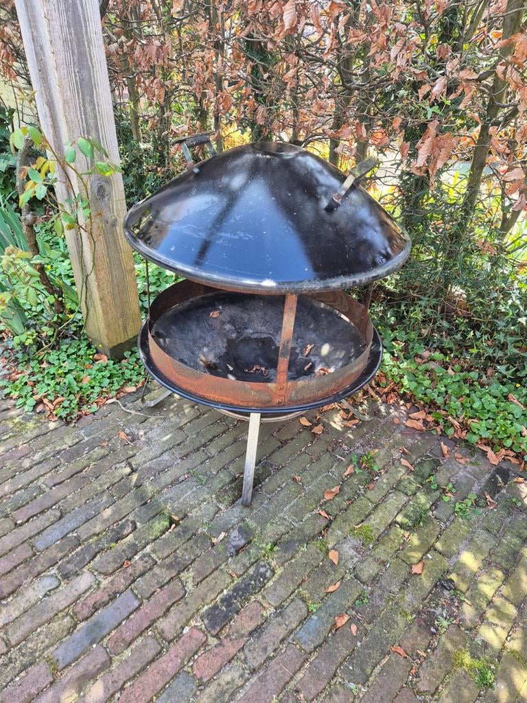 Weber vuurschaal met kap VASTE PRIJS, Ophalen, Gebruikt