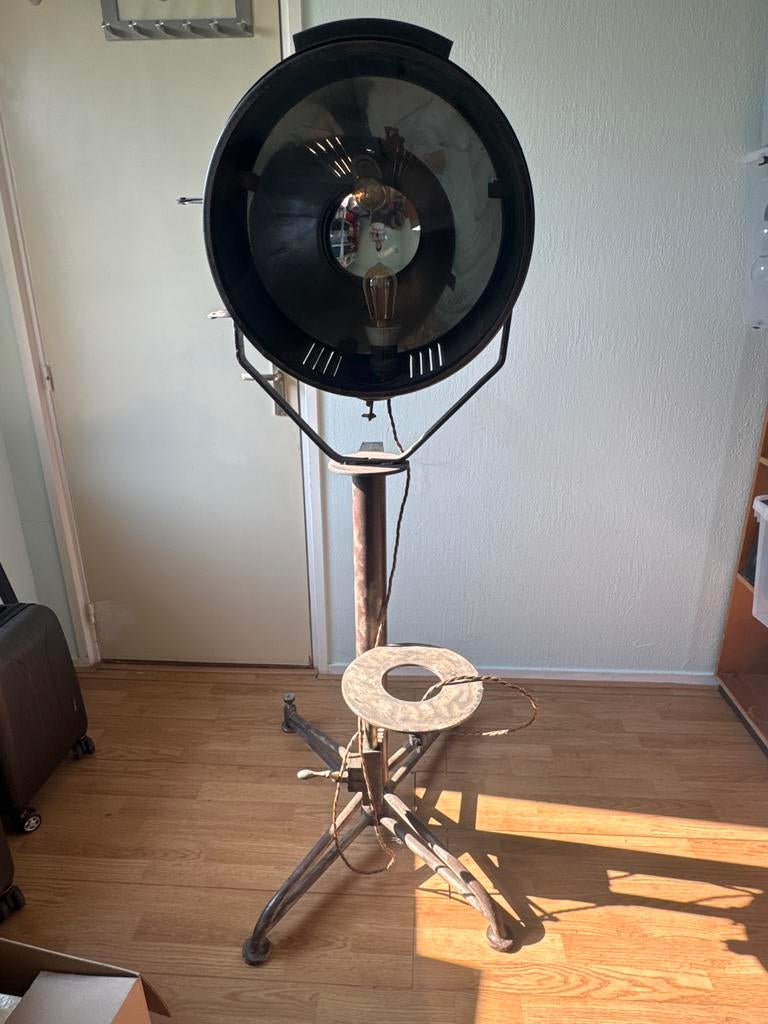 Grote industriële lamp op statief, Ophalen, Gebruikt, Metaal, 150 tot 200 cm