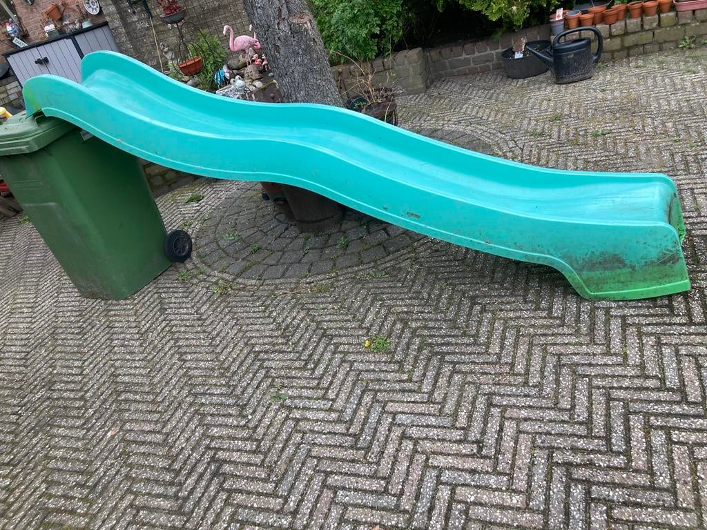 Grote glijbaan voor aan speelhuisje, Ophalen, Gebruikt, Glijbaan, Aanbouwonderdeel