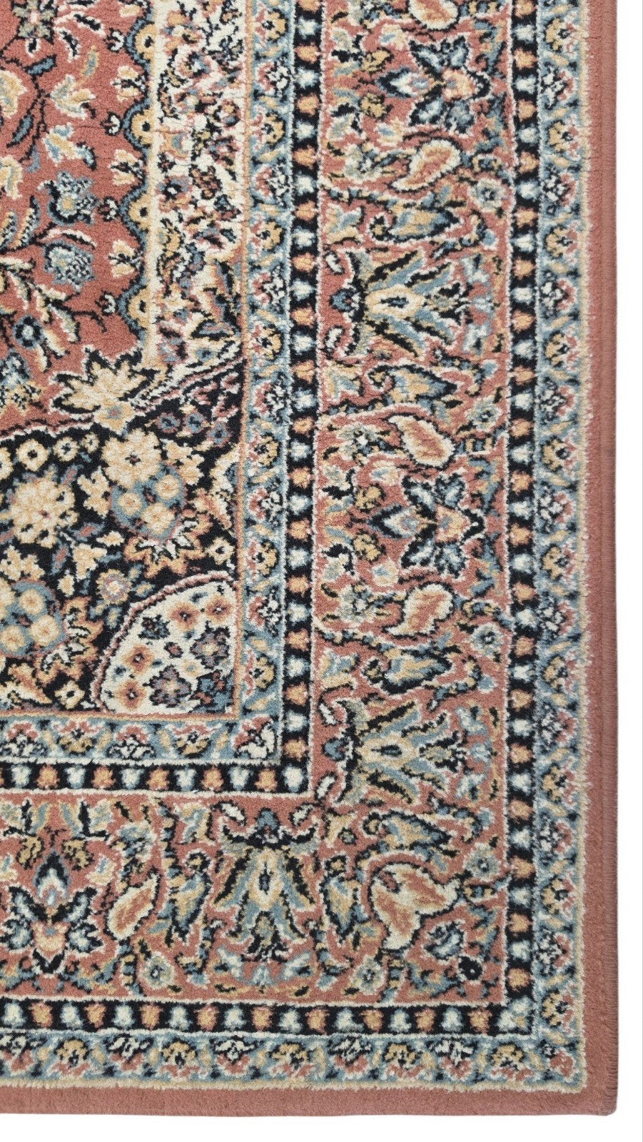 Vintage oosters Kashbah vloerkleed medallion Pink 140x205cm, Blauw, 150 tot 200 cm, 200 cm of meer, Ophalen of Verzenden