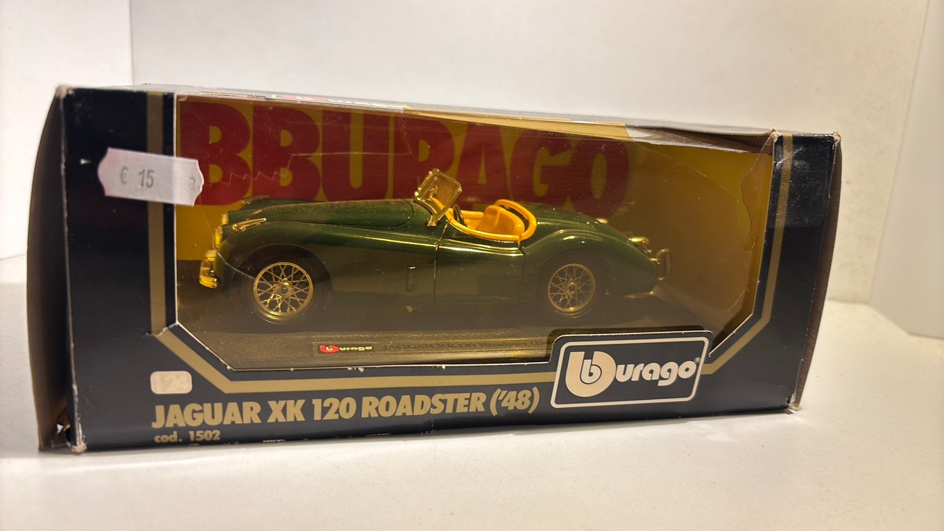 Jaguar ck120 roadster bburago 1.24, Ophalen of Verzenden, Bburago, A, A