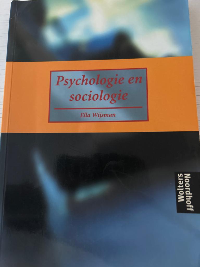 E. Wijsman - Psychologie en sociologie, Ophalen of Verzenden, Zo goed als nieuw, E. Wijsman, Nederlands