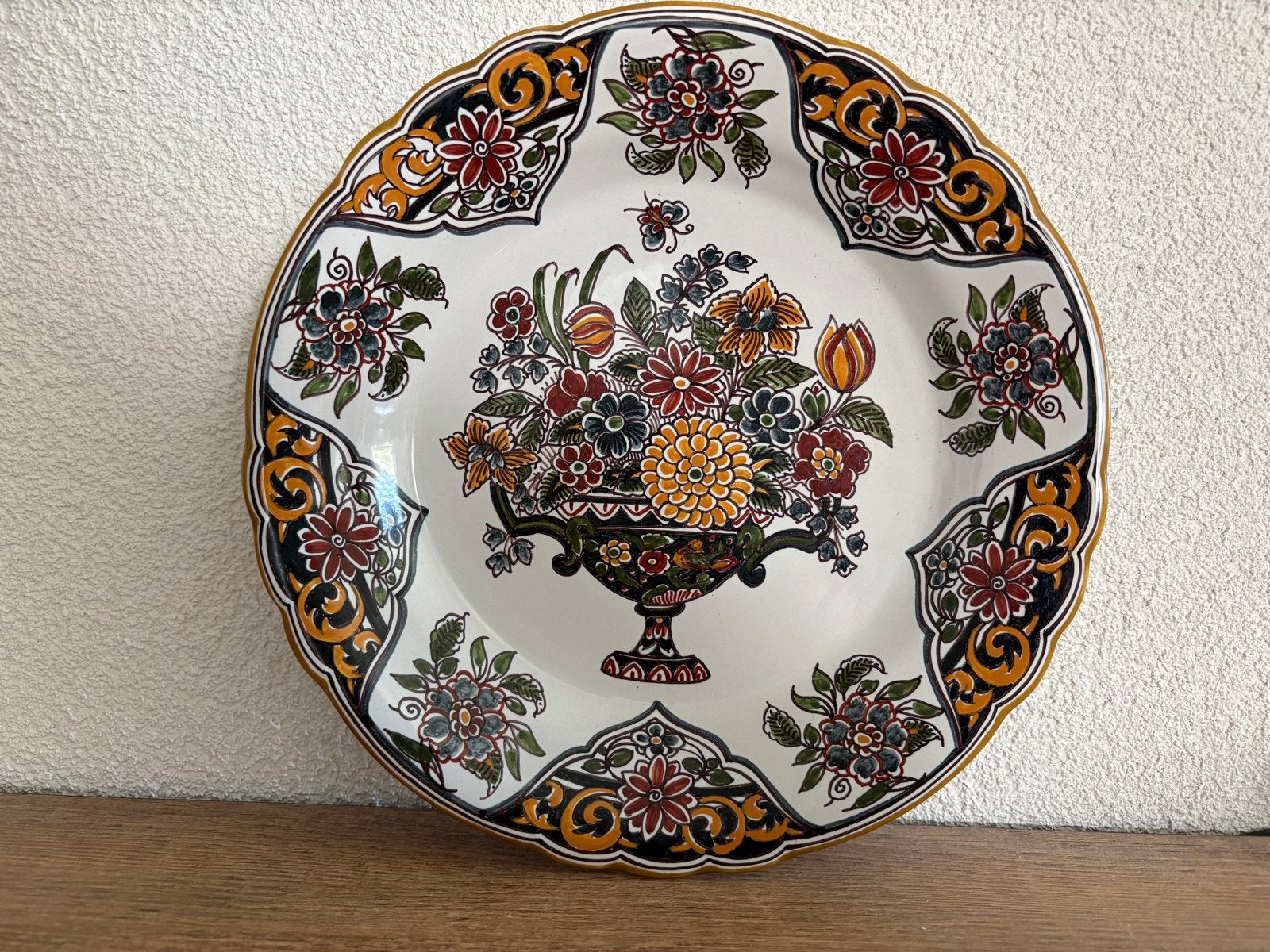 Prachtig handgeschilderd sierbord van Makkum, Antiek en Kunst, Ophalen