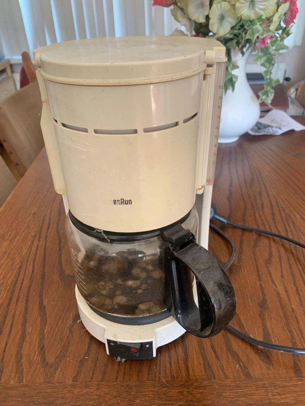 Braun koffiezetapparaat.gratis, Witgoed en Apparatuur, Koffiezetapparaten, Gebruikt, 10 kopjes of meer, Koffiemachine, Gemalen koffie