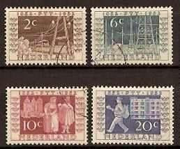 Nederland NVPH nr 592/5 gestempeld ITEP 1952, Postzegels en Munten, Postzegels | Nederland, Ophalen of Verzenden, Na 1940, Gestempeld