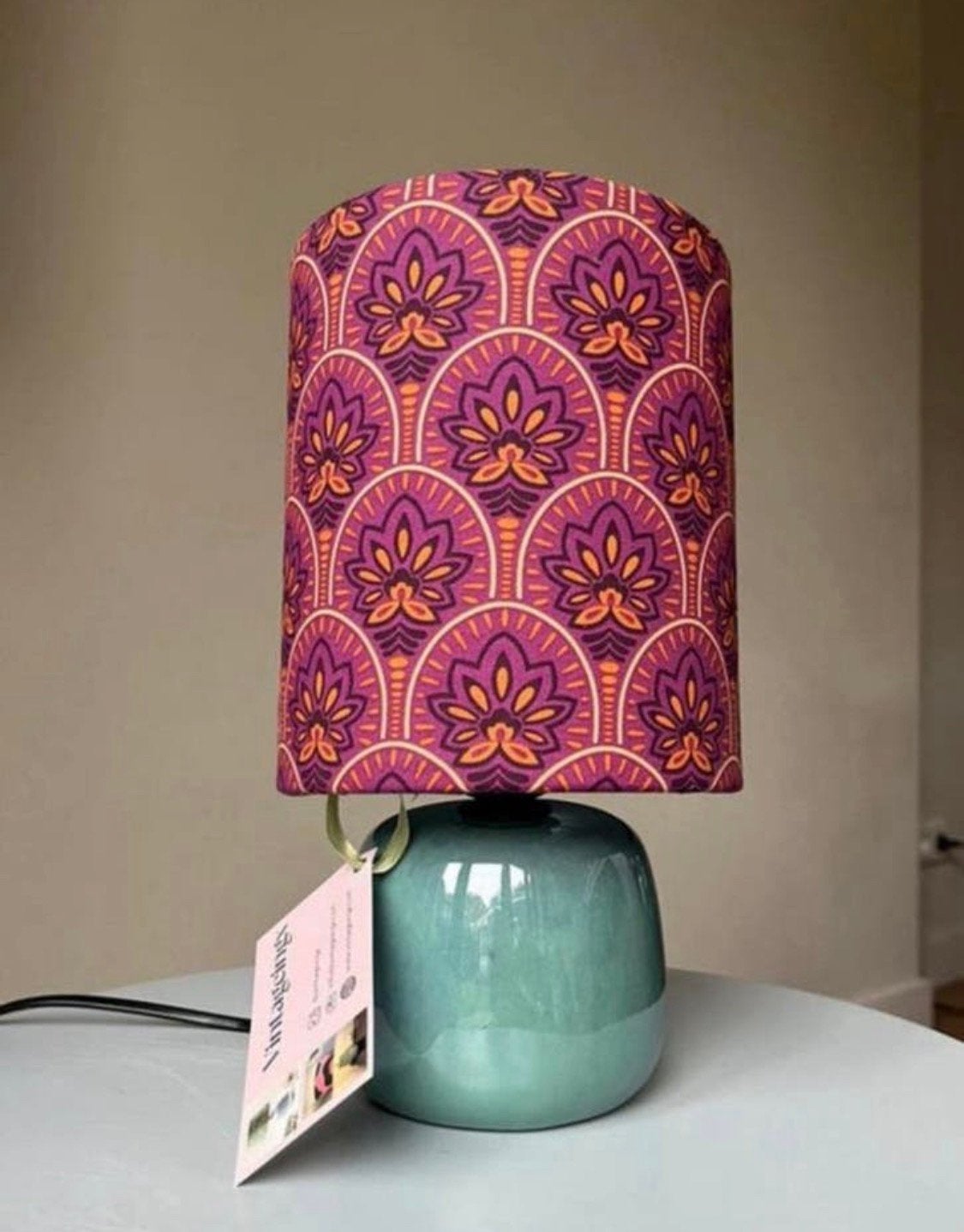 Prachtige retro tafellamp van vintageingx NIEUW, Oranje, Ophalen of Verzenden, Zo goed als nieuw, Vintage