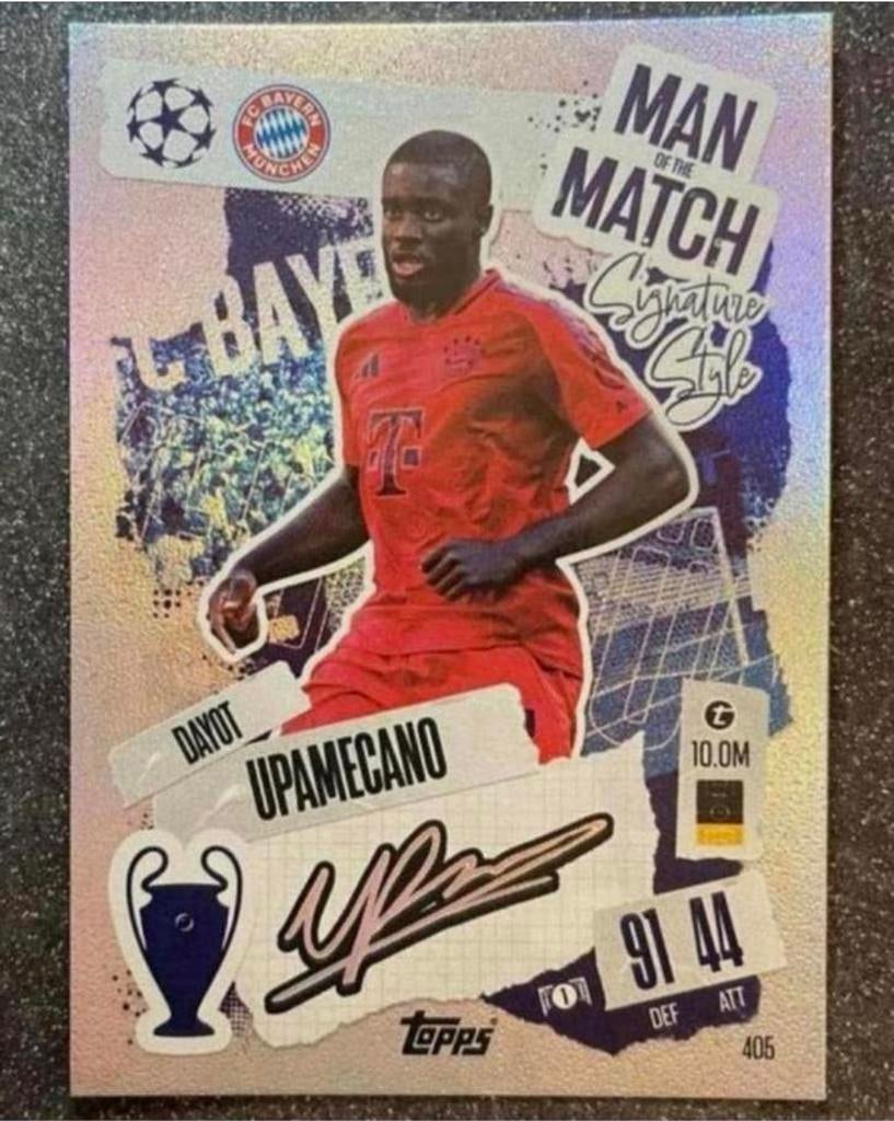 Topps MA 24/25 MotM SIGNATURE STYLE UPAMECANO BAYERN MÜNCHEN, Verzenden, Zo goed als nieuw, Plaatje