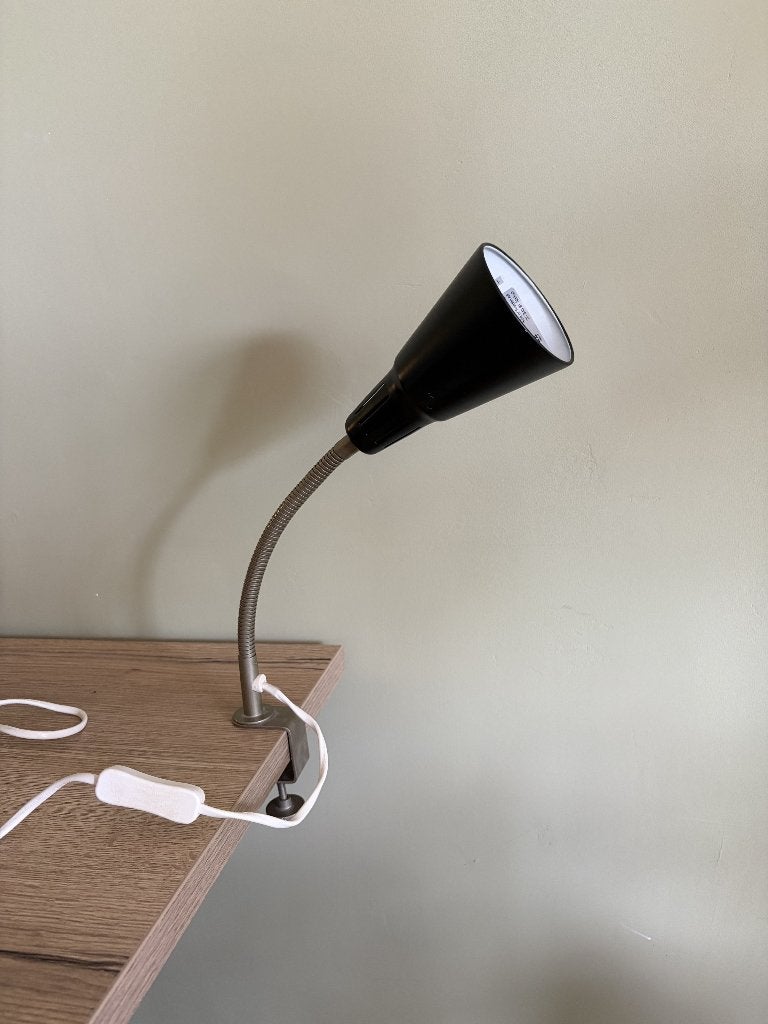 IKEA bureaulamp zwart jaren '90, Ophalen, Bureaulamp, Gebruikt, Vintage