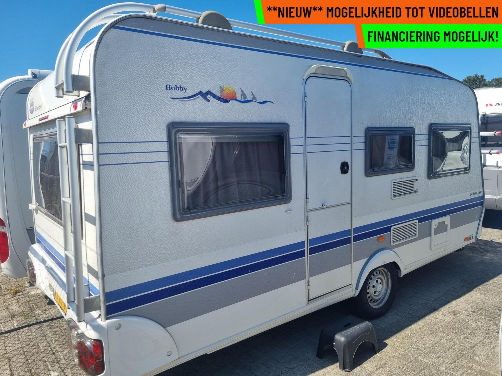 Hobby de luxe easy 450 VOORTENT + LUIFEL + DWARSBED, Rondzit, Hobby, Bedrijf, 750 - 1000 kg